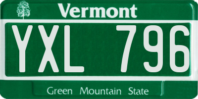 VT license plate YXL796