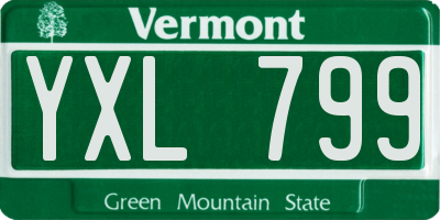 VT license plate YXL799