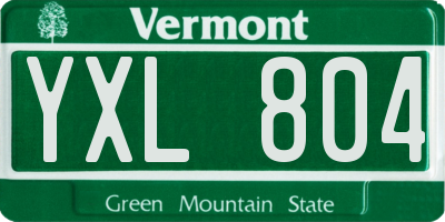 VT license plate YXL804