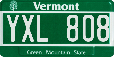 VT license plate YXL808