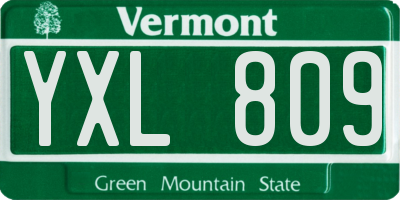 VT license plate YXL809