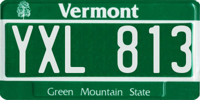 VT license plate YXL813