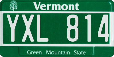 VT license plate YXL814