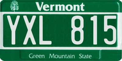 VT license plate YXL815