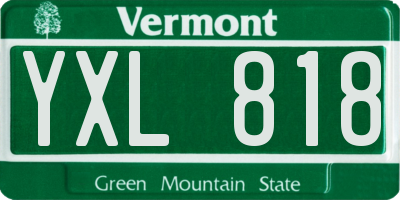 VT license plate YXL818