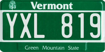 VT license plate YXL819