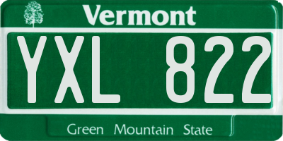 VT license plate YXL822