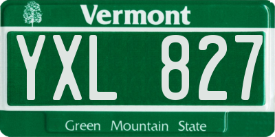 VT license plate YXL827