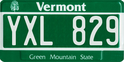 VT license plate YXL829