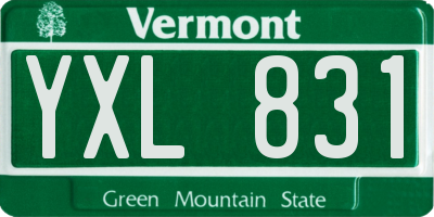 VT license plate YXL831