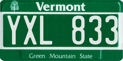 VT license plate YXL833