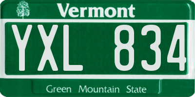 VT license plate YXL834