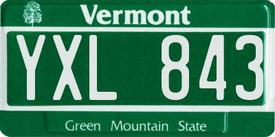 VT license plate YXL843