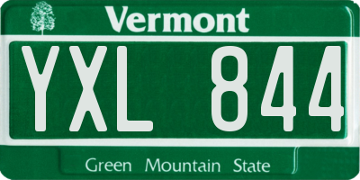 VT license plate YXL844
