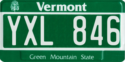 VT license plate YXL846