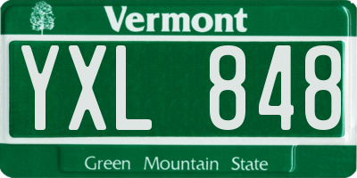 VT license plate YXL848