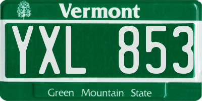 VT license plate YXL853