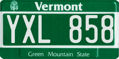 VT license plate YXL858