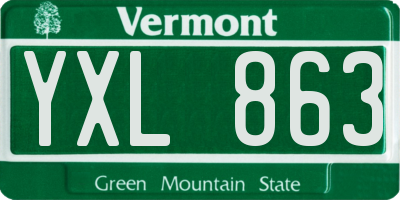 VT license plate YXL863