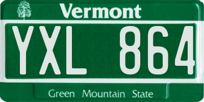 VT license plate YXL864