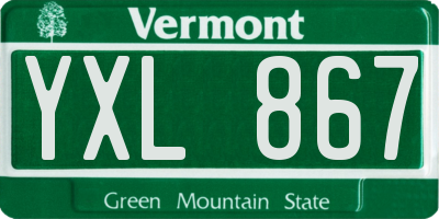 VT license plate YXL867