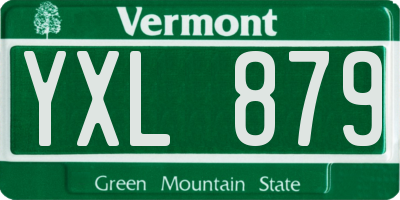 VT license plate YXL879