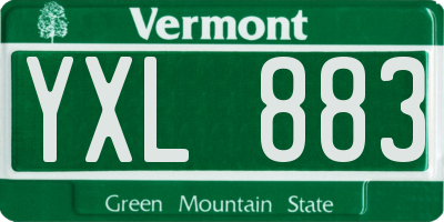VT license plate YXL883