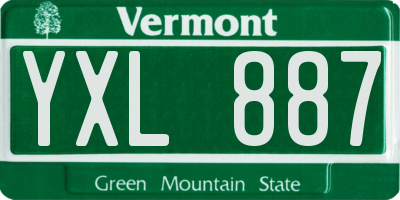 VT license plate YXL887