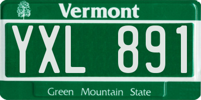 VT license plate YXL891