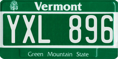 VT license plate YXL896