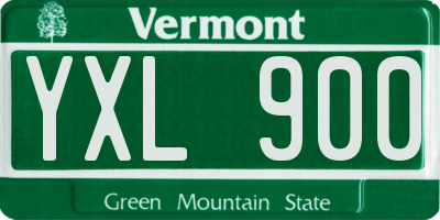 VT license plate YXL900