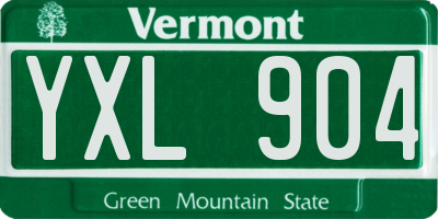 VT license plate YXL904