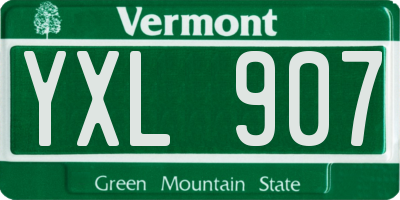 VT license plate YXL907