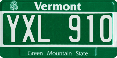 VT license plate YXL910