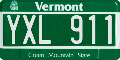 VT license plate YXL911