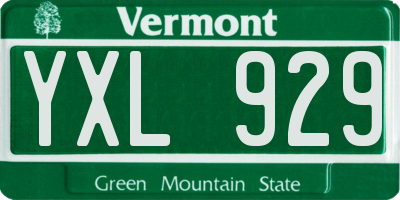 VT license plate YXL929
