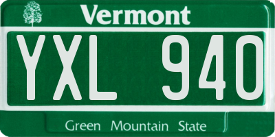 VT license plate YXL940