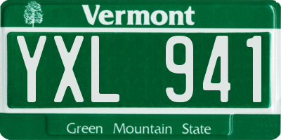 VT license plate YXL941