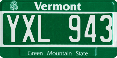 VT license plate YXL943