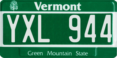 VT license plate YXL944