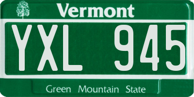 VT license plate YXL945