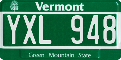 VT license plate YXL948