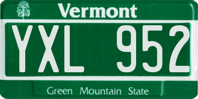 VT license plate YXL952
