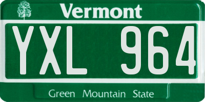 VT license plate YXL964