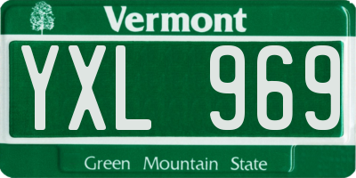 VT license plate YXL969