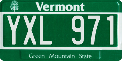 VT license plate YXL971