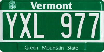 VT license plate YXL977