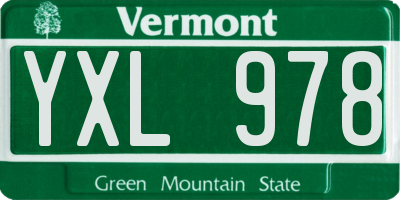 VT license plate YXL978