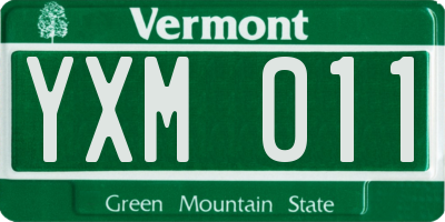 VT license plate YXM011