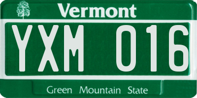 VT license plate YXM016